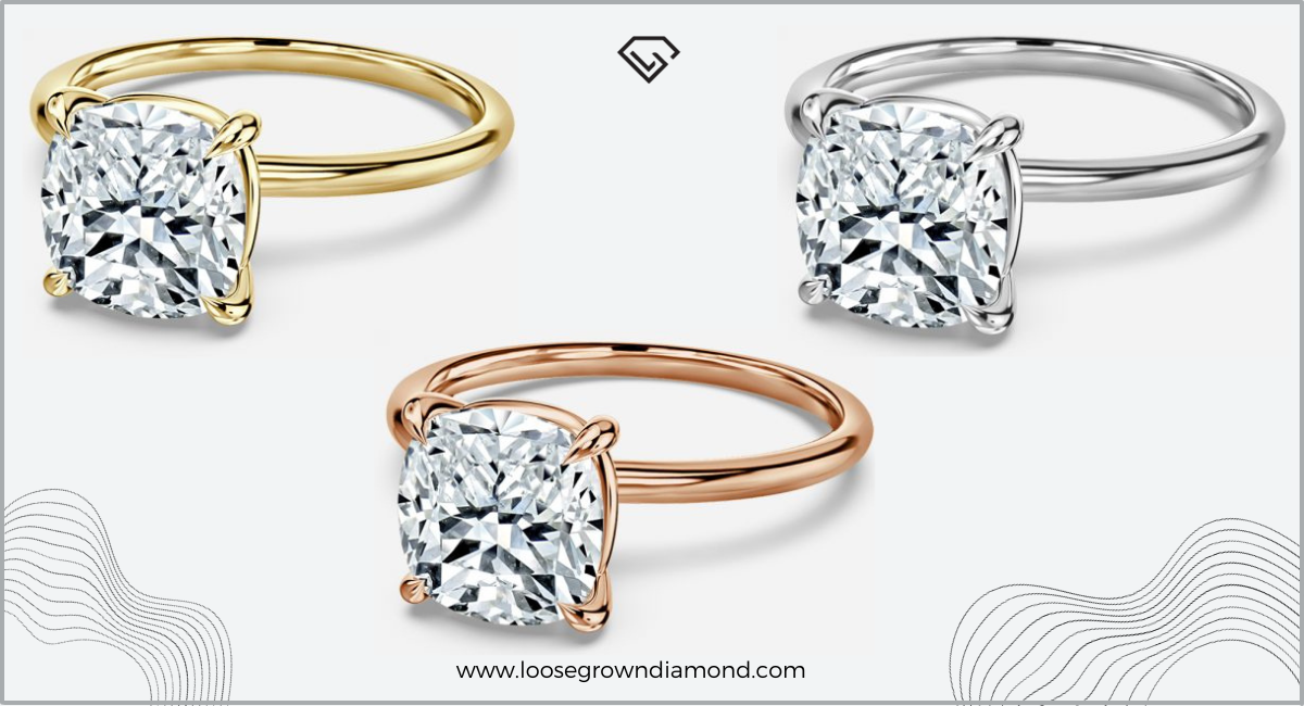 Select the Type of Metal for custom diamond ring