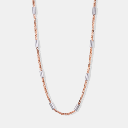 18k Rose And White Gold Chain
