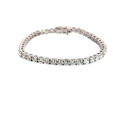 13.76CT Round Diamond Tennis Bracelet 14 White Gold (7.00 inches)