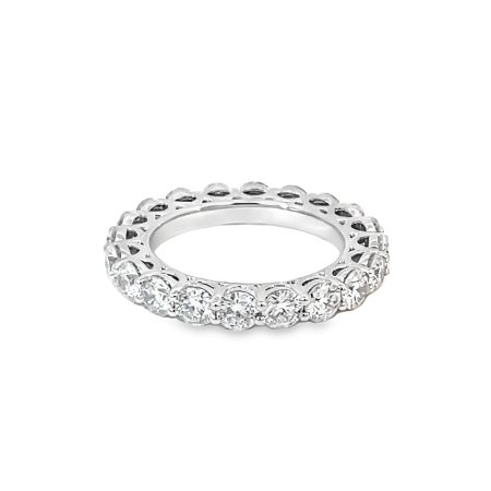 4.43Ct Diamond Eternity Ring 14K White Gold (US Size: 6.75)