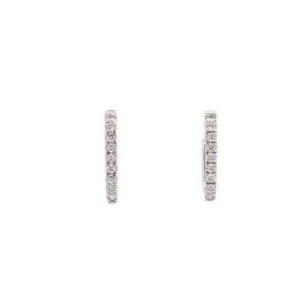 2.57ctw Diamond Hoop Earrings 14 White Gold