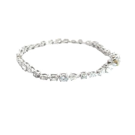 10.88CT Fancy Shape Diamond Bracelet 14 White Gold (7.00 inches)