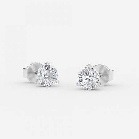 0.80ctw Round Martini Stud Earrings Platinum