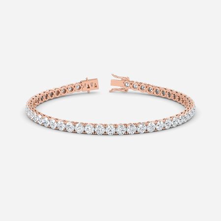 1.00ct Round Lab Diamond Tennis Bracelet 14K Rose Gold  (8.5 inch)