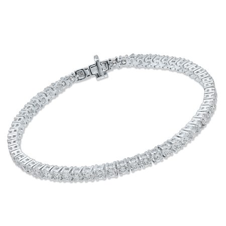 4 Prong Round Tennis Bracelet