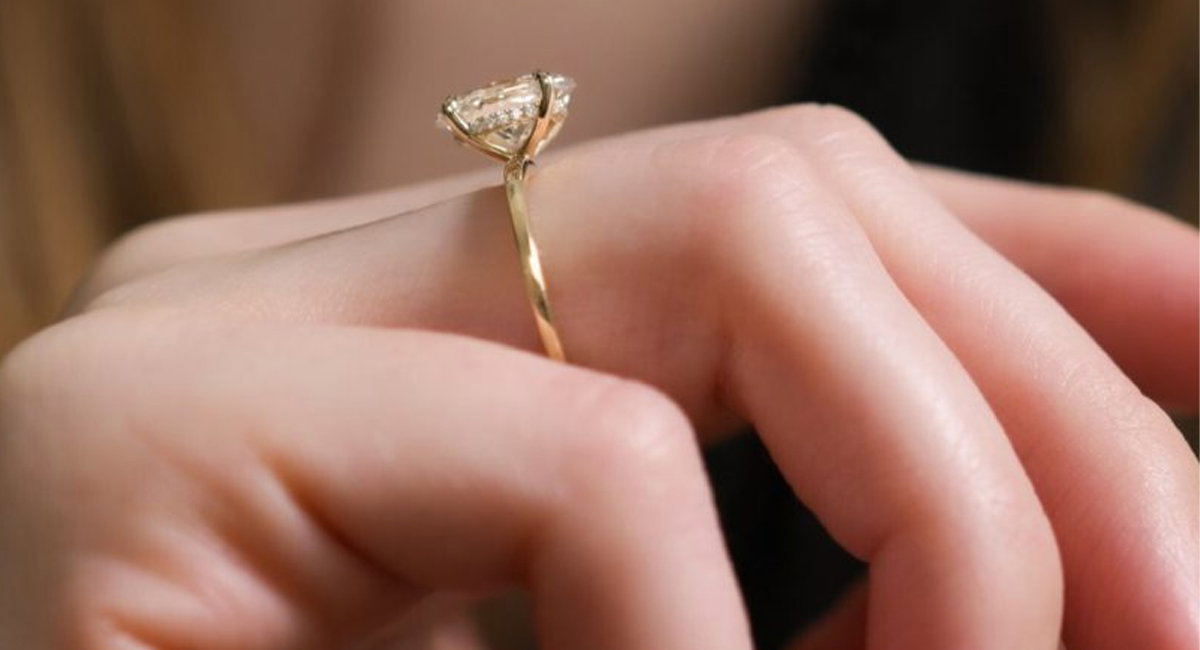 Hidden Halo Engagement Ring