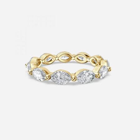 2.2ct East West Marquise Eternity Band In 14K Yellow Gold (US Size: 7)