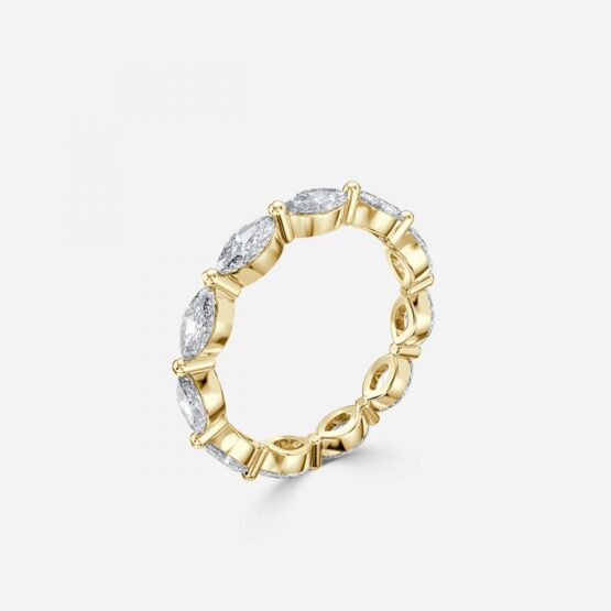 2.2ct East West Marquise Eternity Band In 14K Yellow Gold (US Size: 7)