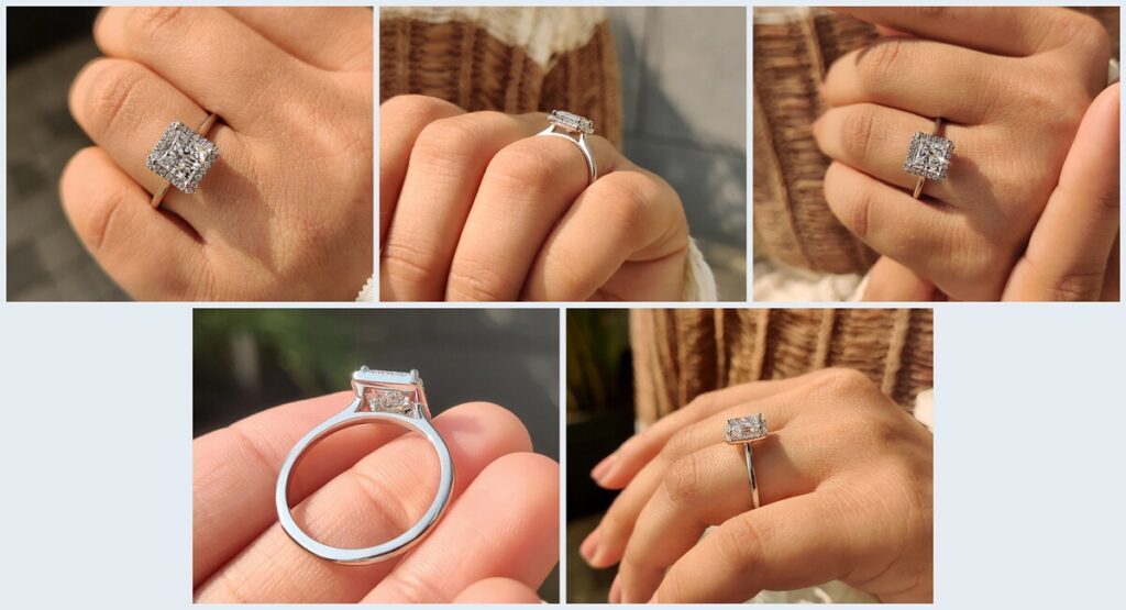 Lab Grown Princess Cut Diamond Ring