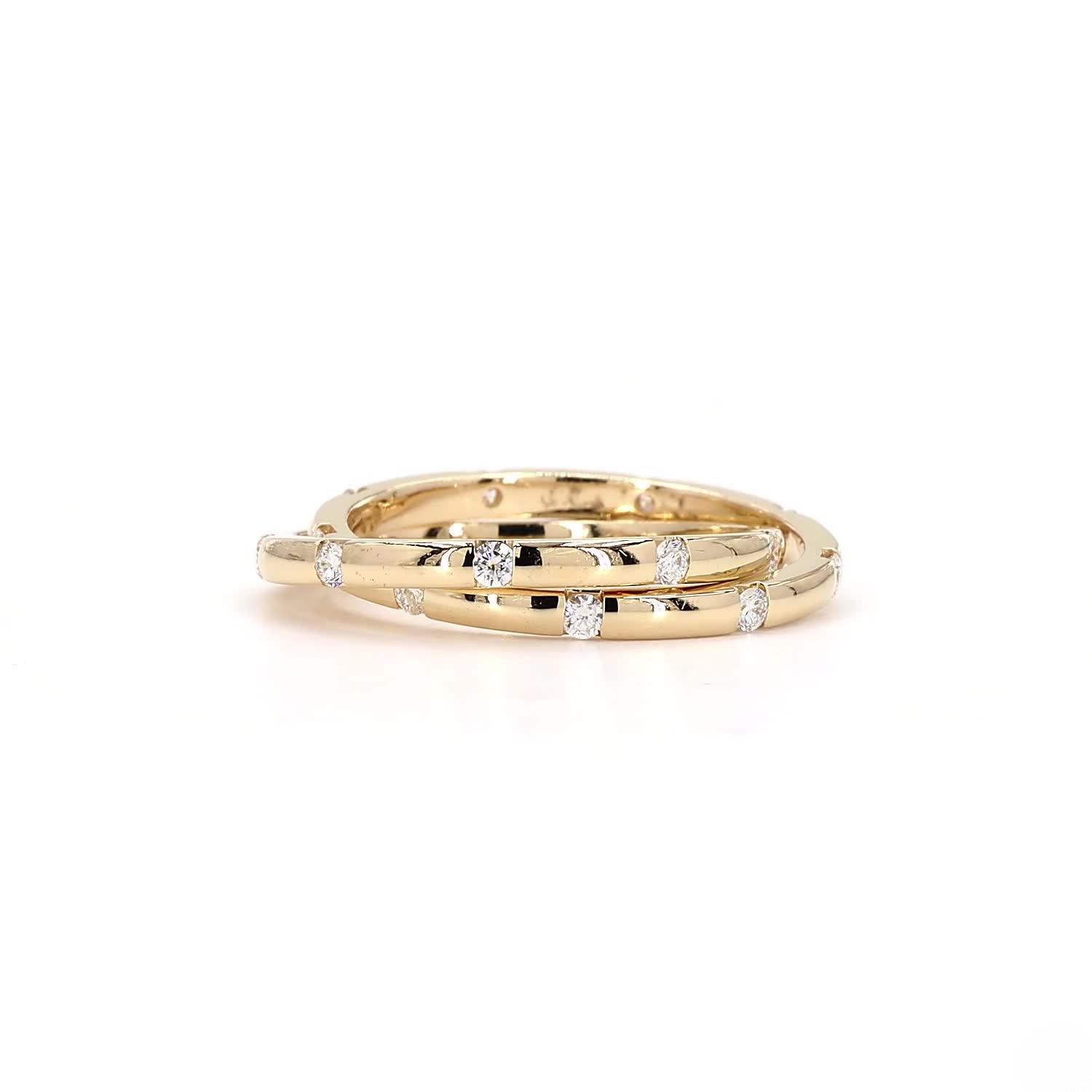 Dular Lab Grown Diamond Stackable Ring In 14K Yellow Gold