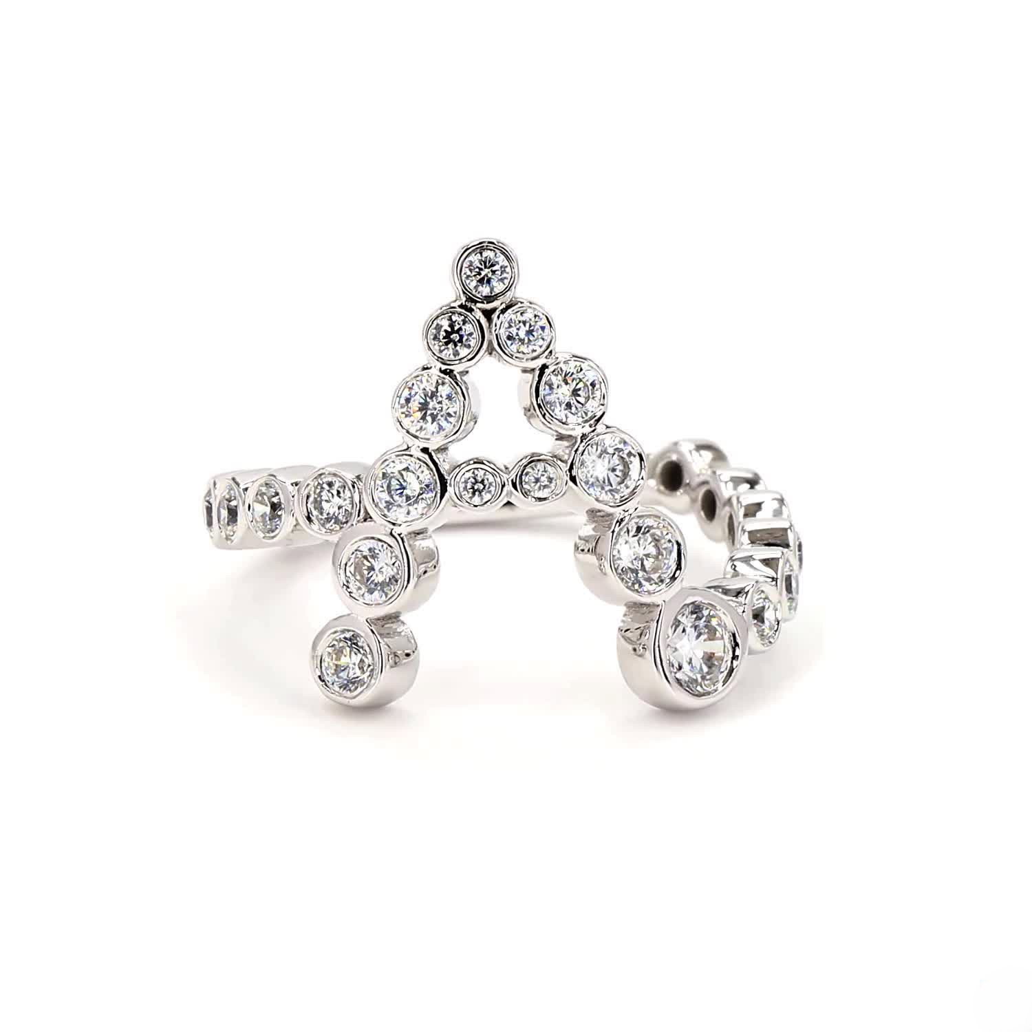 INITIAL A 925 Sterling Silver Band