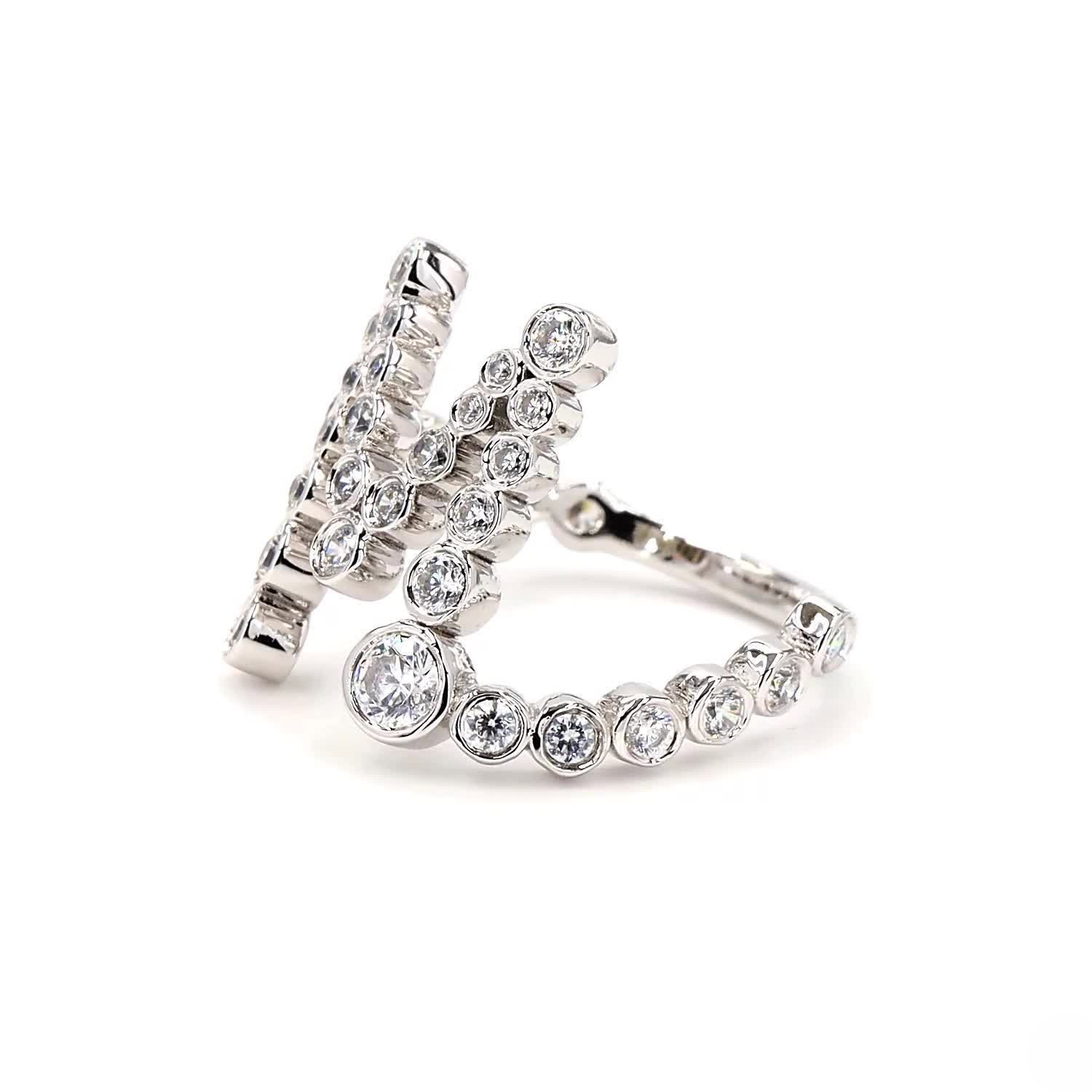 INITIAL M 925 Sterling Silver Band