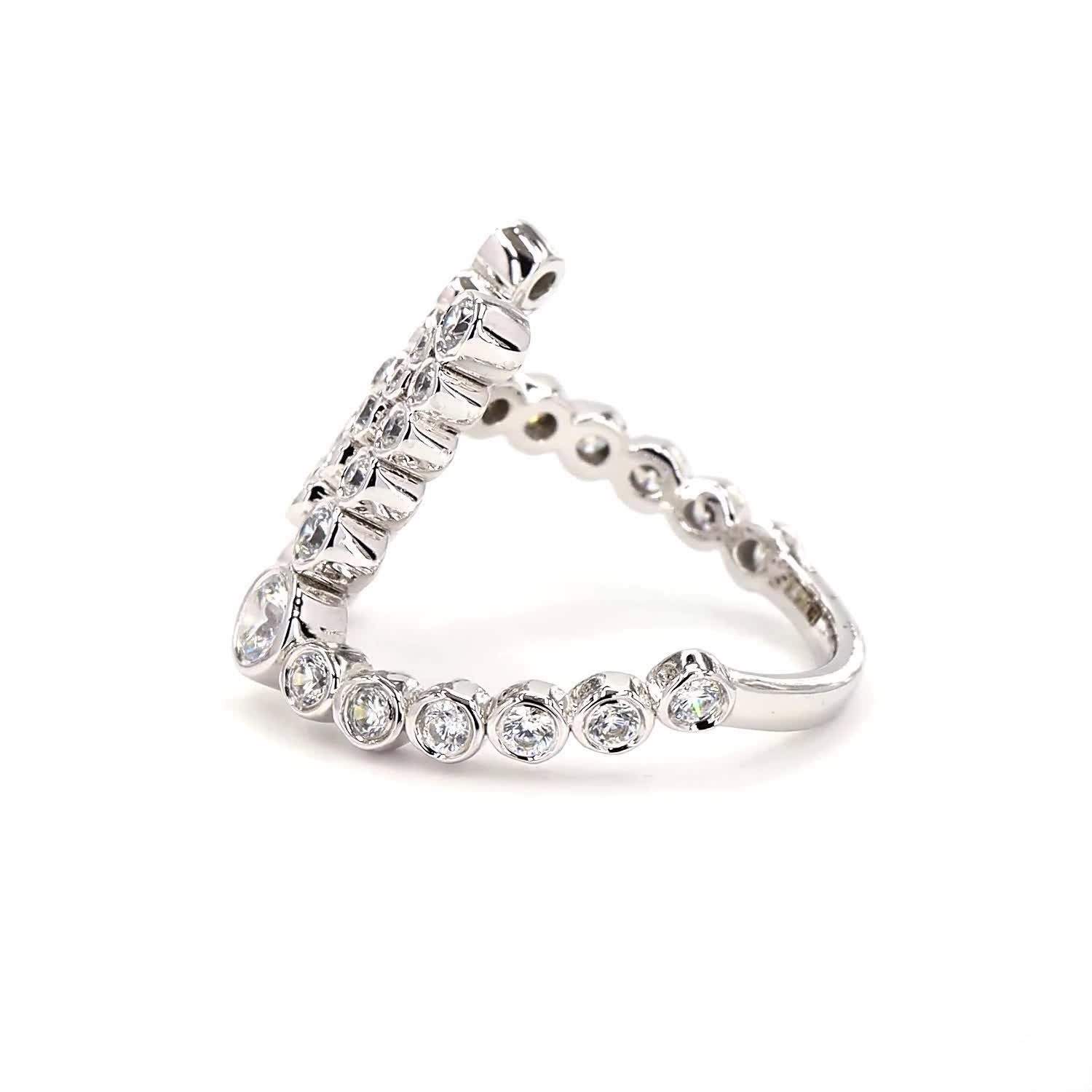 INITIAL M 925 Sterling Silver Band