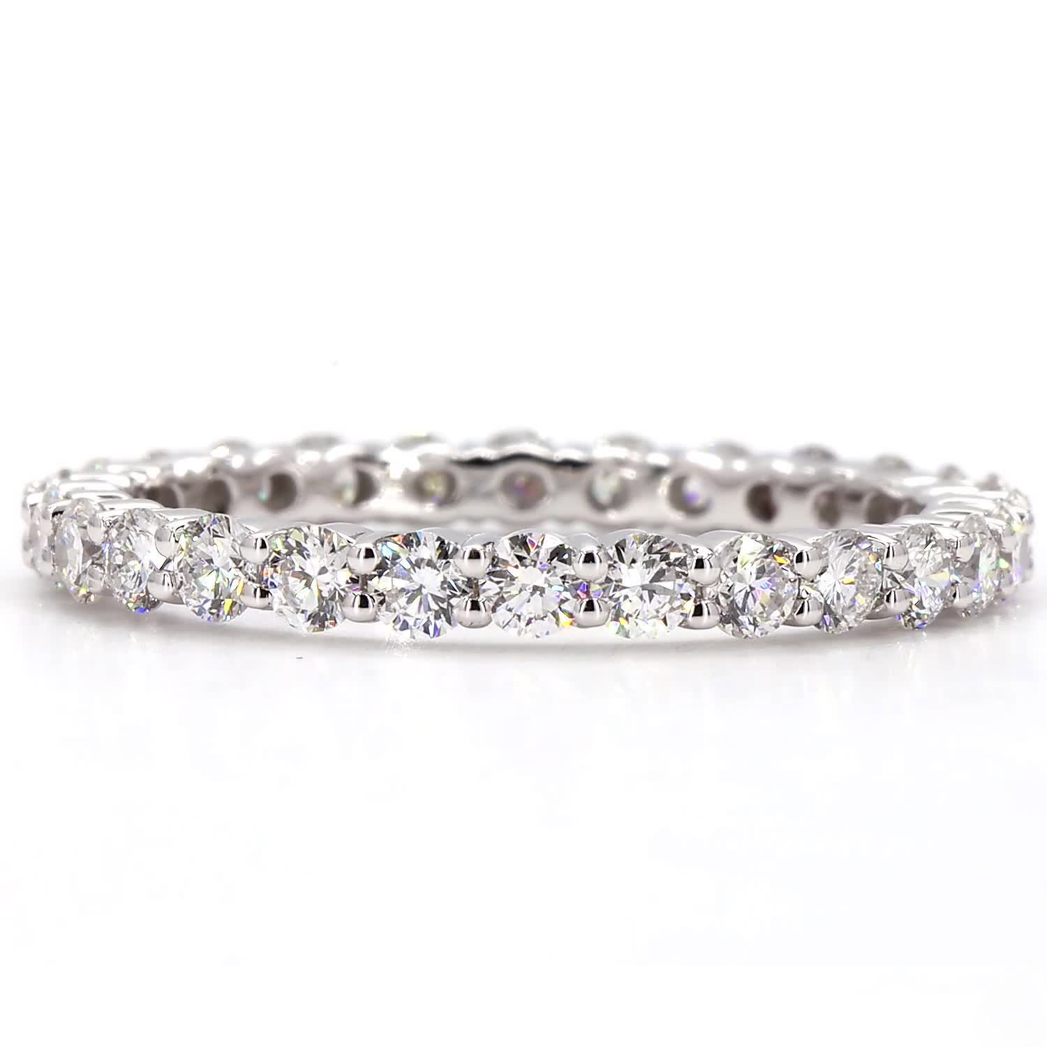Round Cut Eternity Wedding Ring In 14K White Gold