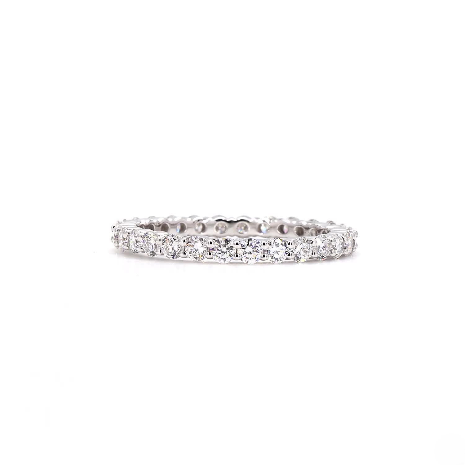 Round Cut Eternity Wedding Ring In 14K White Gold