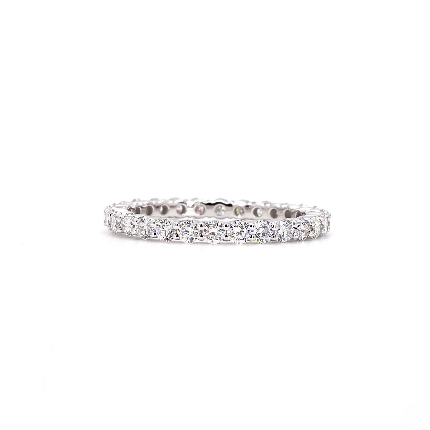 Round Cut Eternity Wedding Ring In 14K White Gold
