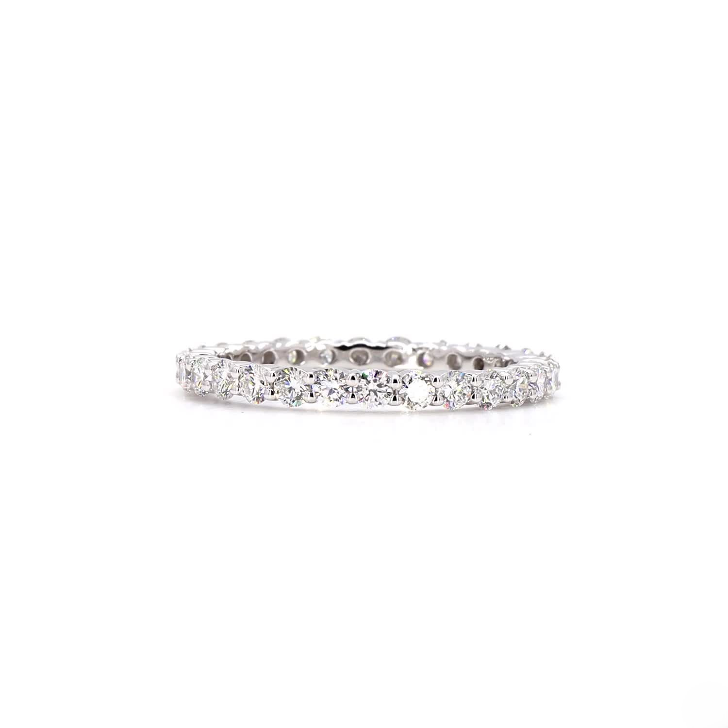 Round Cut Eternity Wedding Ring In 14K White Gold