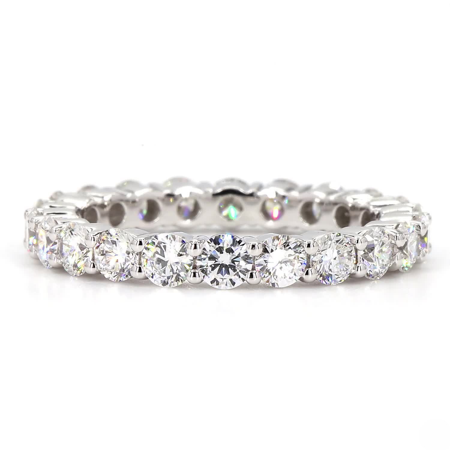 Round Full Eternity Ring In 14K White Gold Buy Directly From Us. No Middleman