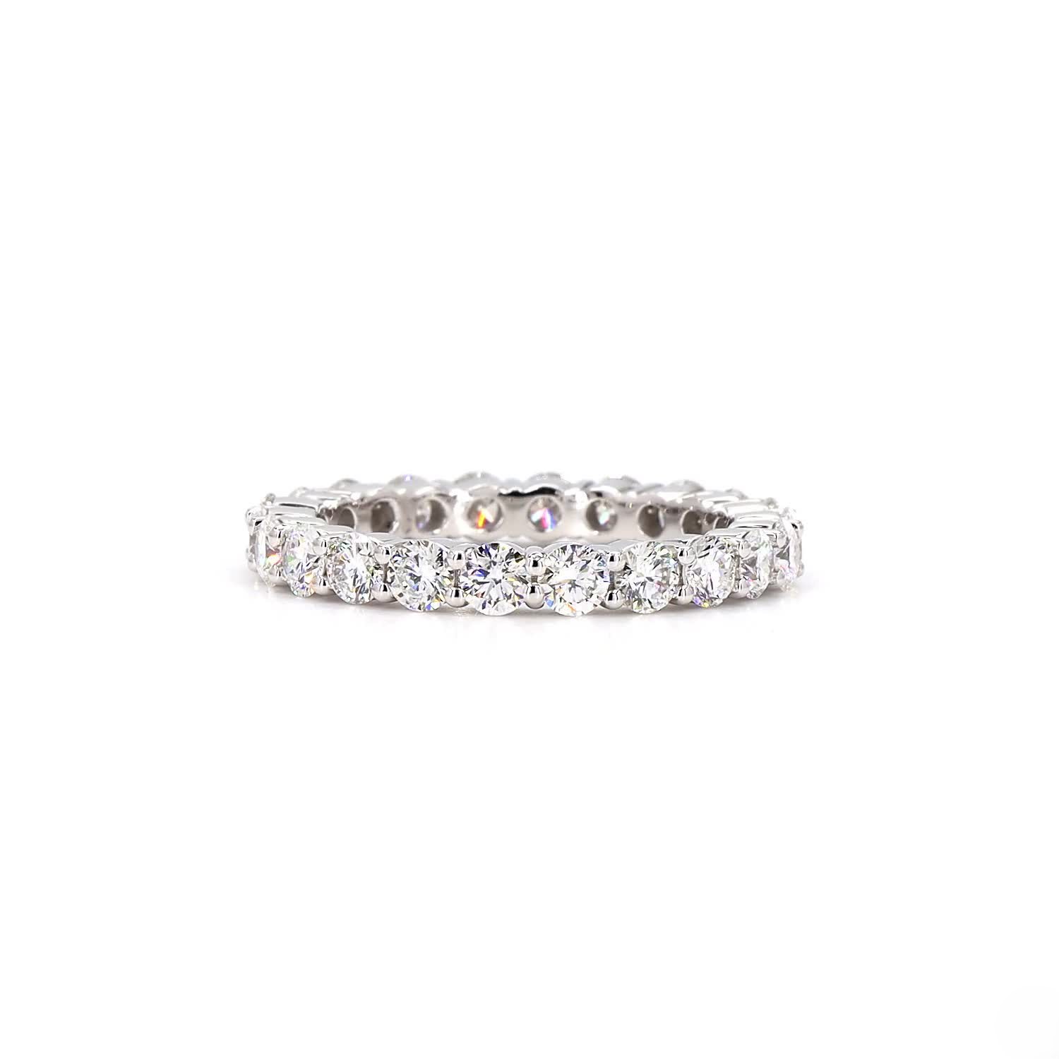 Round Full Eternity Ring In 14K White Gold Buy Directly From Us. No Middleman