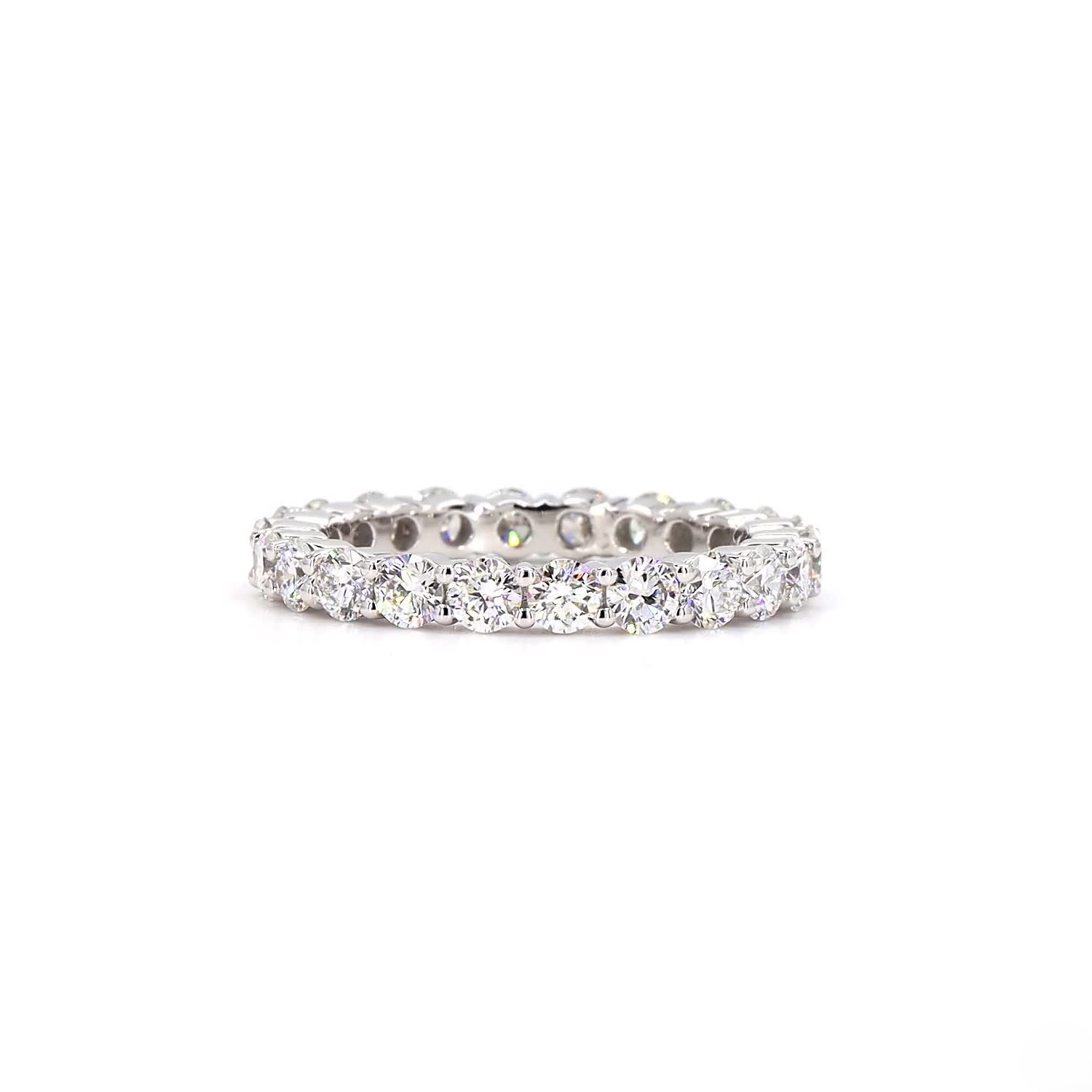 Round Full Eternity Ring In 14K White Gold Buy Directly From Us. No Middleman
