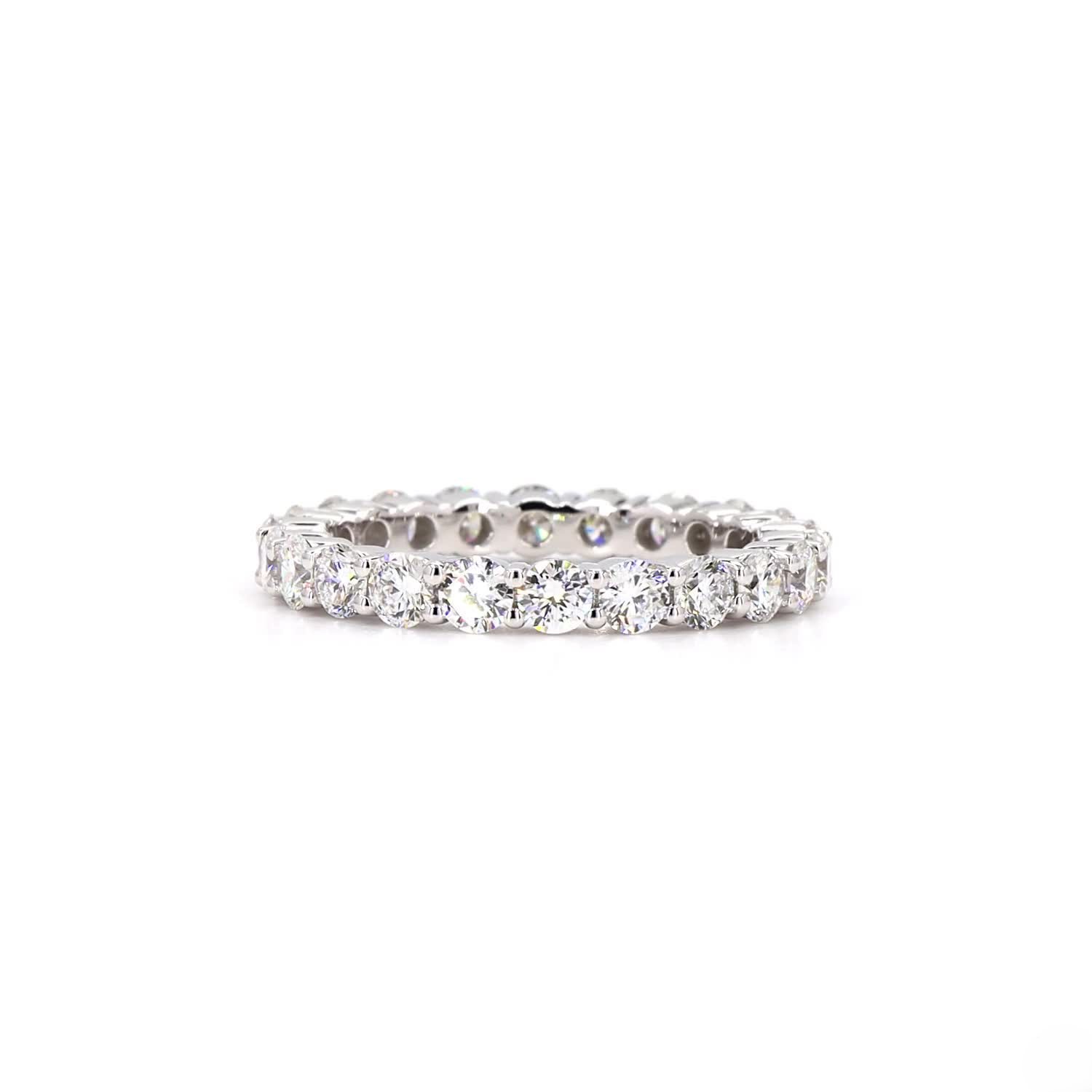 Round Full Eternity Ring In 14K White Gold Buy Directly From Us. No Middleman