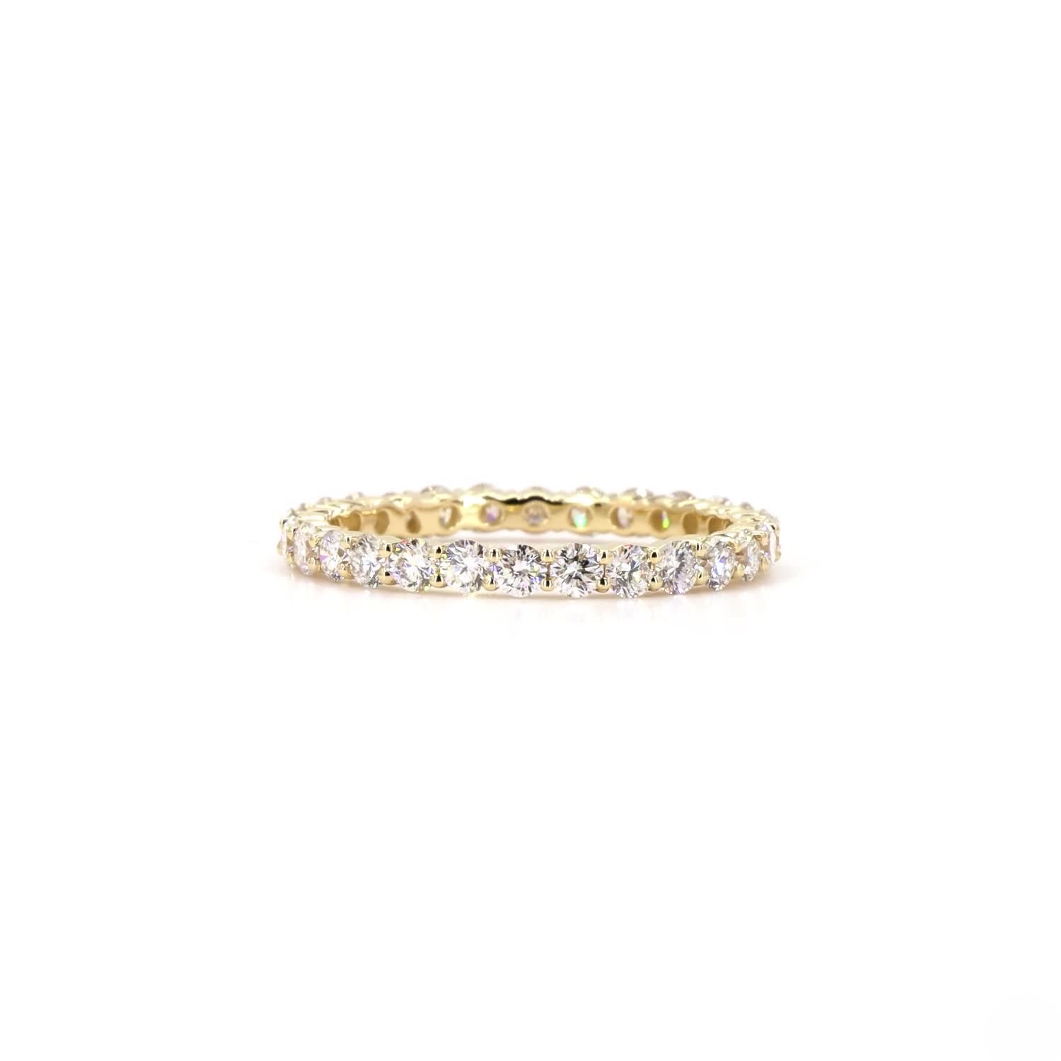 Round Full Eternity Ring In 14K Yellow Gold