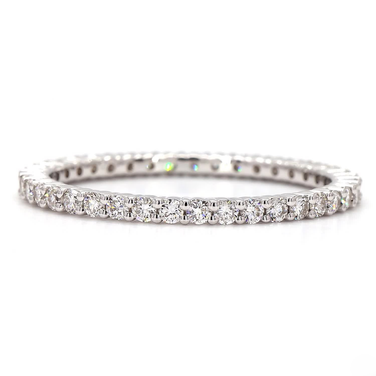 Round Lab Grown Diamond Eternity Ring In 14K White Gold