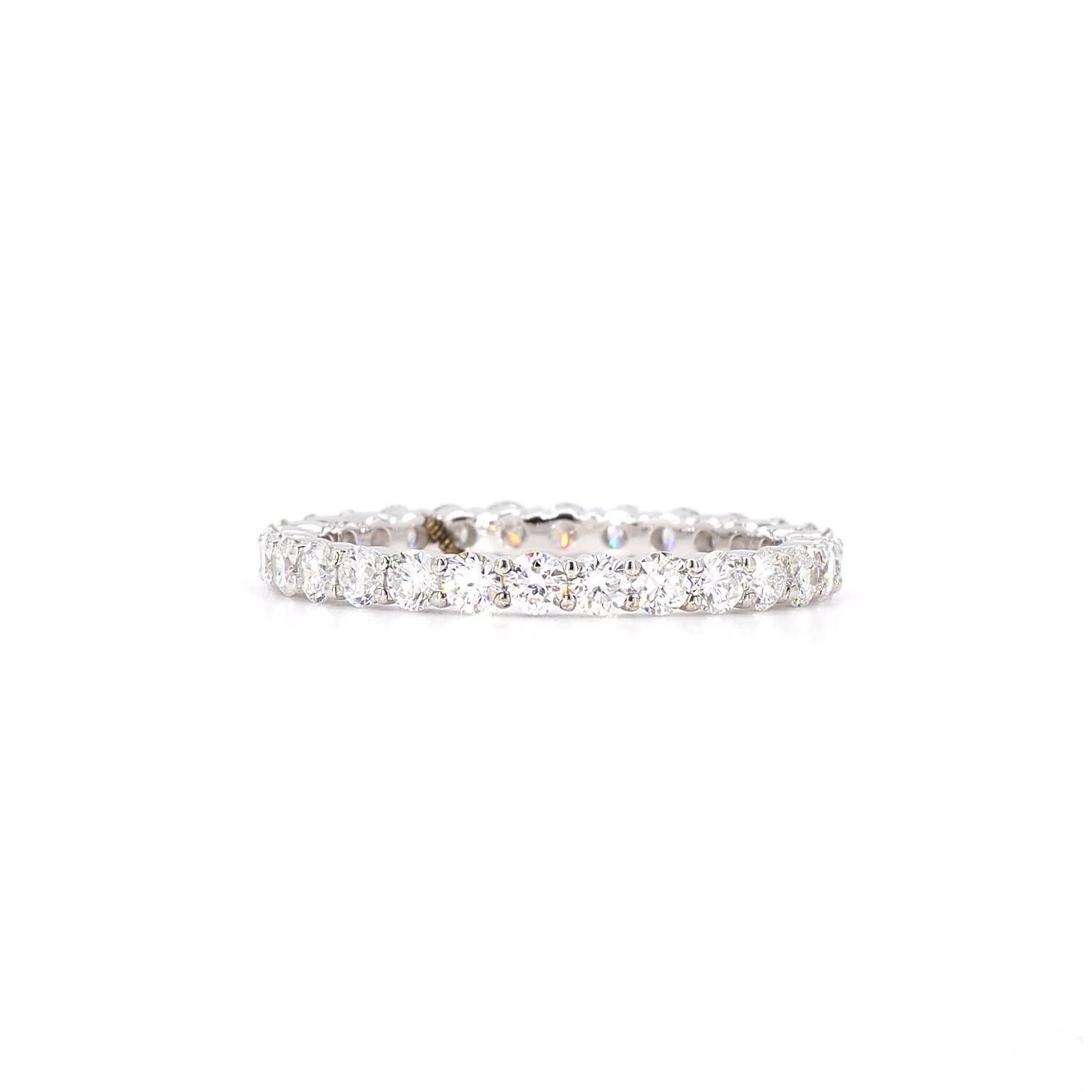 Round Lab Grown Diamond Wedding Ring In 14K Yellow Gold