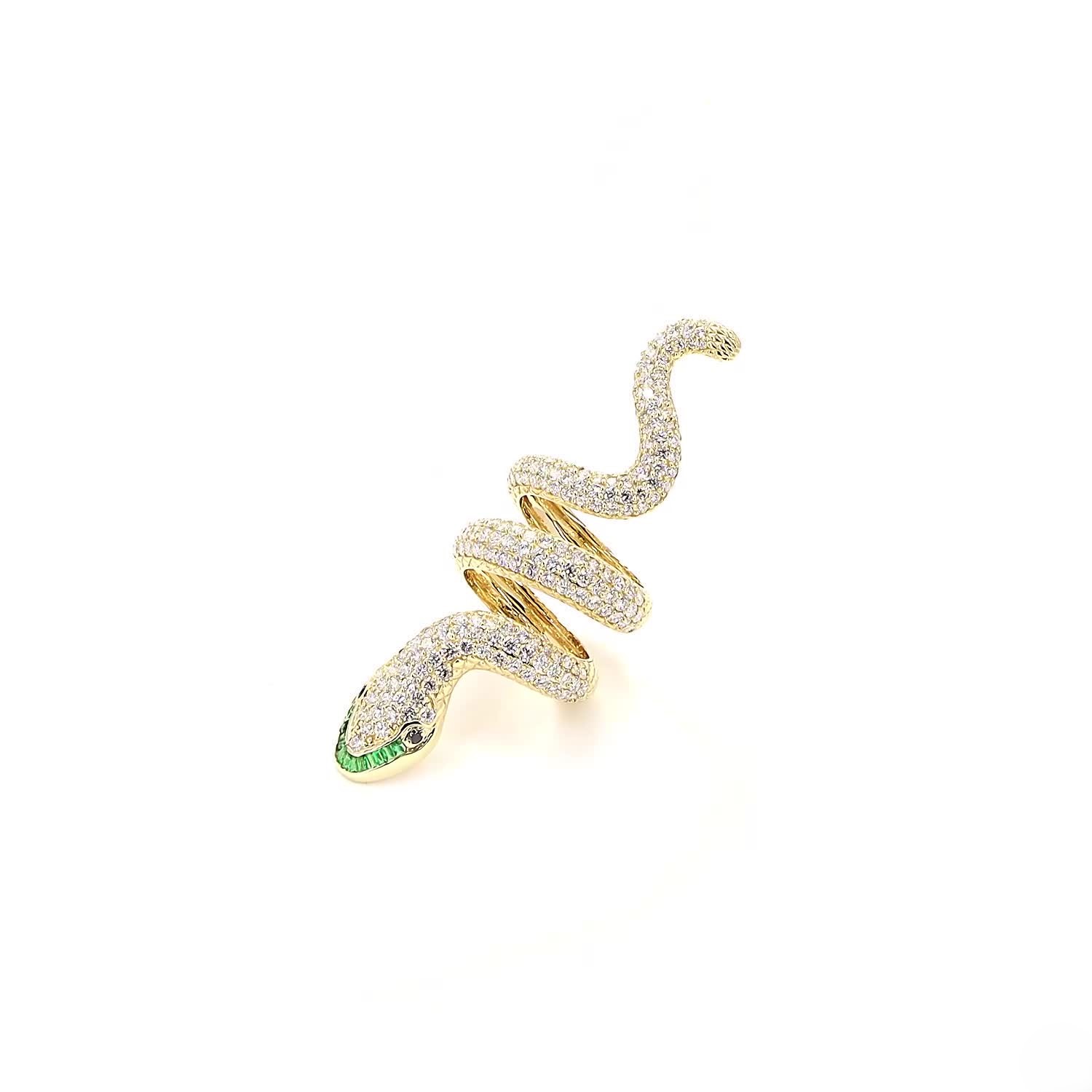 Snake Style Wedding Band In 14K Yellow Gold