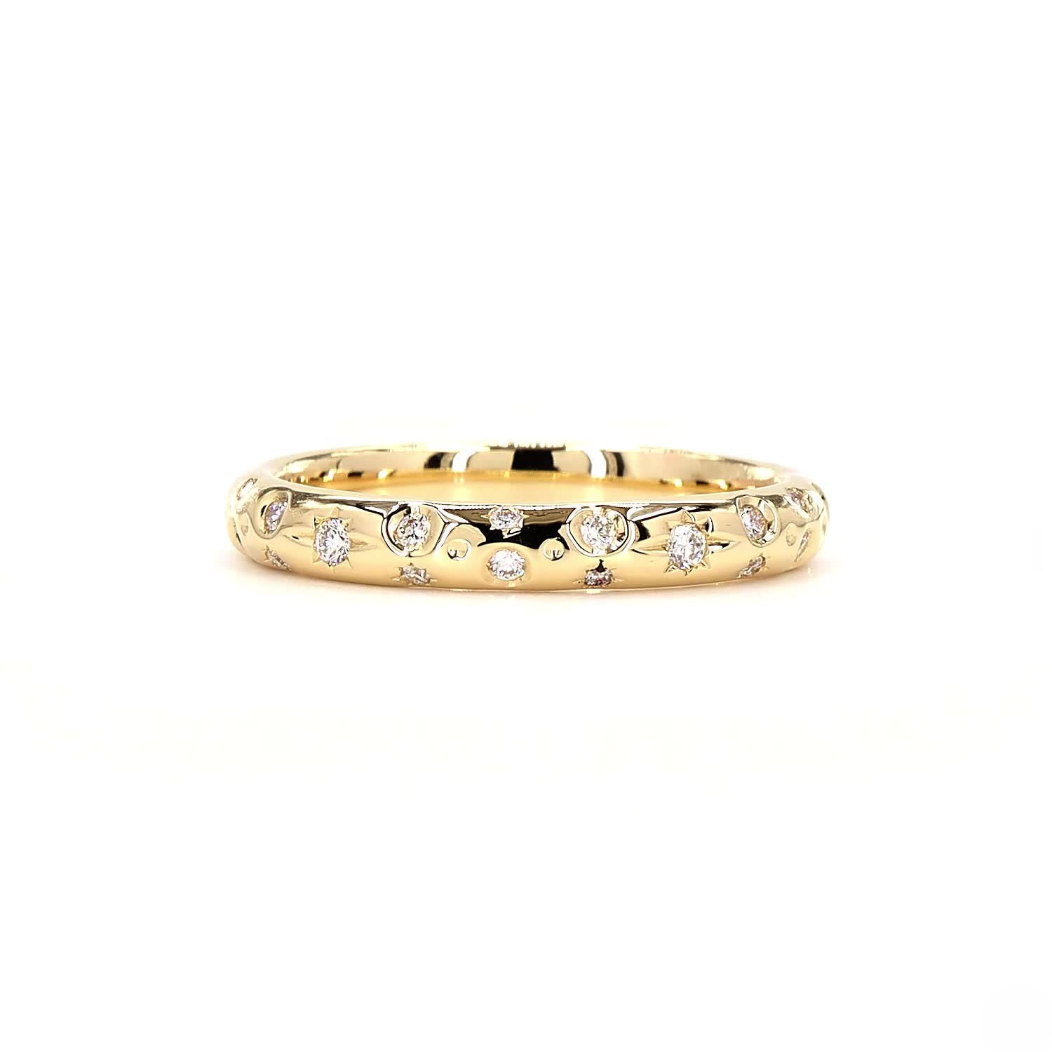 Twinkle Band In 14K Yellow Gold
