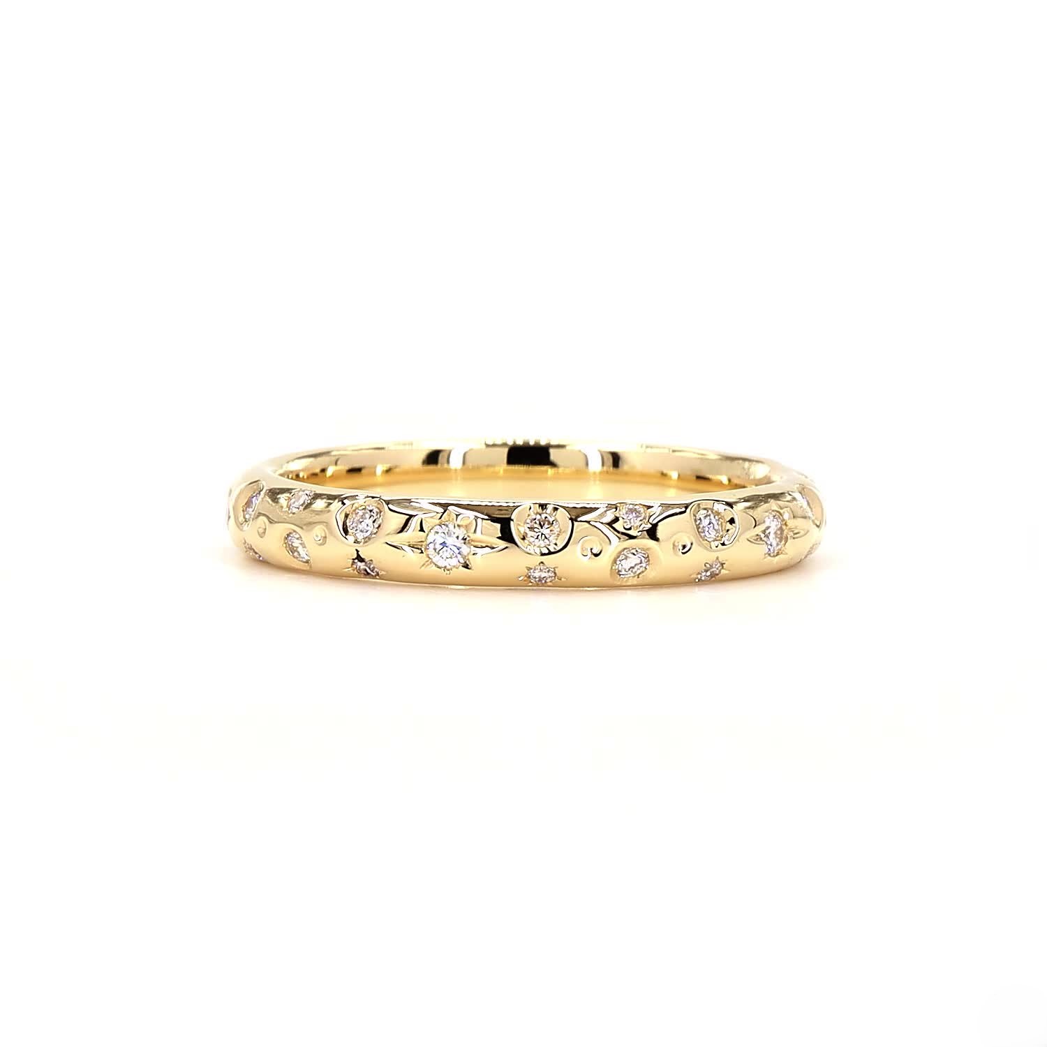 Twinkle Band In 14K Yellow Gold