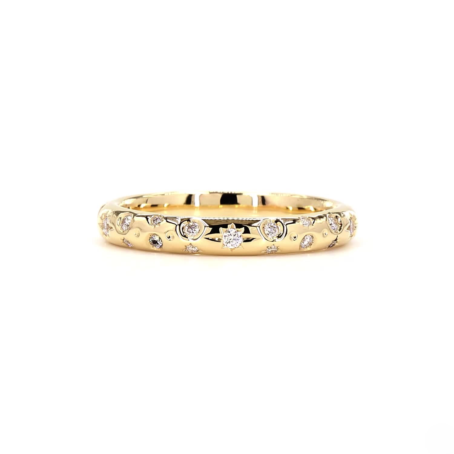 Twinkle Band In 14K Yellow Gold