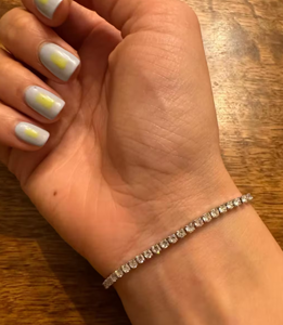 Round Brilliant Cut Lab Diamond Tennis Bracelet