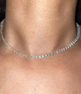 Round Lab Grown Diamond Classic 4 Prong Tennis Necklace