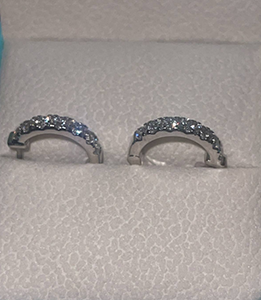 Round Lab Grown Diamond Hoop Earrings