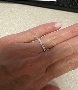Baguette Lab Grown Diamond Half Eternity Stackable Wedding Ring