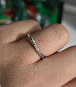 Twisted Stackable Round Lab Grown Diamond Grain Set Wedding Ring